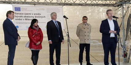 Slavnostní ukončení akce "Sanace území v areálu bývalé obalovny živičných směsí v Milevsku"